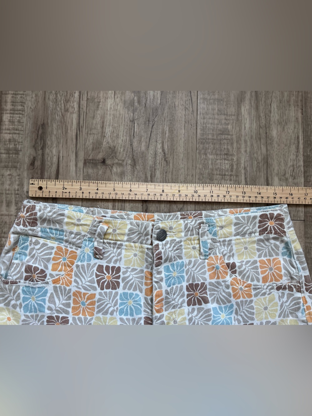 Roxy Wunderlust Golden Haze Vintage Geo Floral cotton blend summer beachy casual - Picture 6 of 8